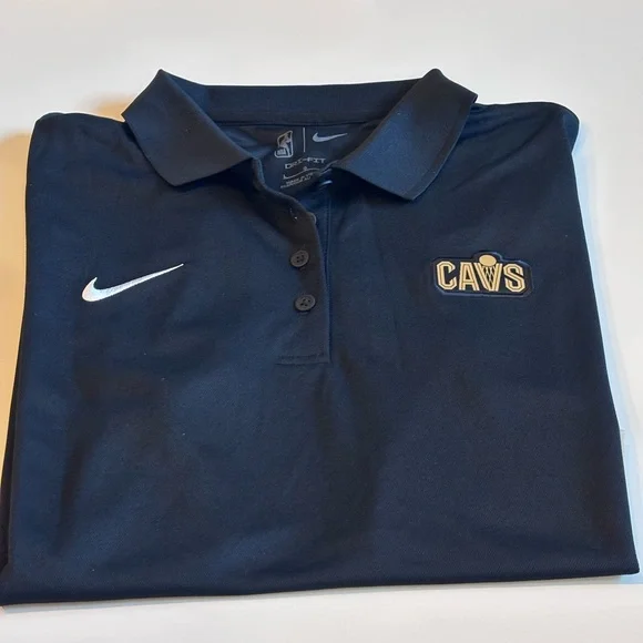 Nike Dri Fit Cleveland Cavaliers coaches Polo Shirt. Women’s Lg. Black. NWT! - Picture 15 of 15
